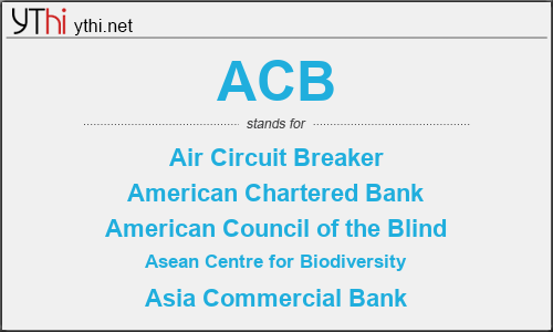 What does ACB mean? What is the full form of ACB?