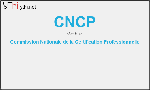 What does CNCP mean? What is the full form of CNCP?