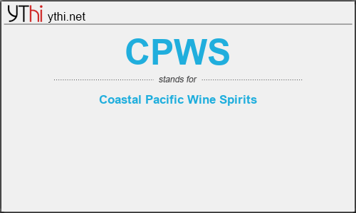 What does CPWS mean? What is the full form of CPWS?
