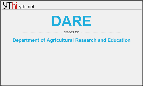 What does DARE mean? What is the full form of DARE?