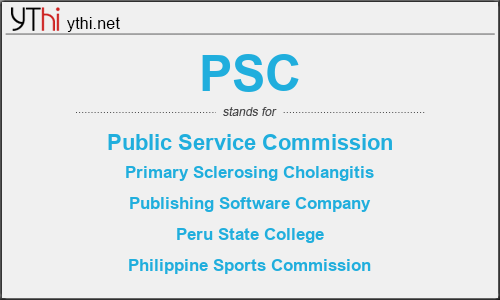 What does PSC mean? What is the full form of PSC?