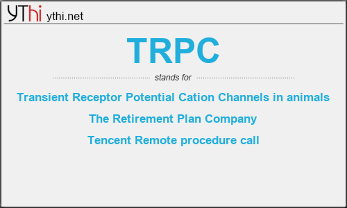 What does TRPC mean? What is the full form of TRPC?
