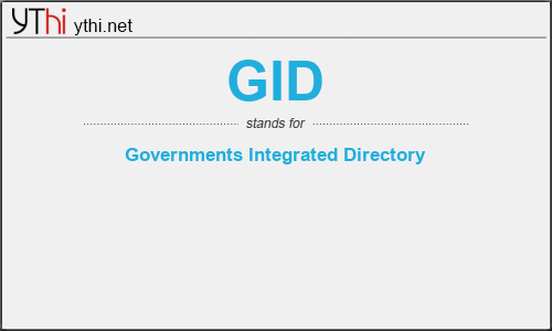What does GID mean? What is the full form of GID?