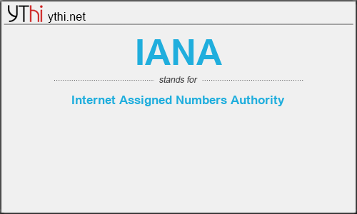 What does IANA mean? What is the full form of IANA?