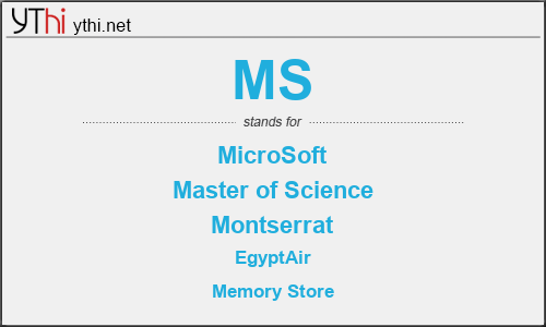 What does MS mean? What is the full form of MS?