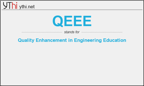 What does QEEE mean? What is the full form of QEEE?