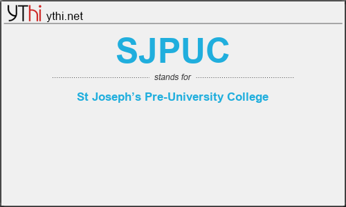 What does SJPUC mean? What is the full form of SJPUC?