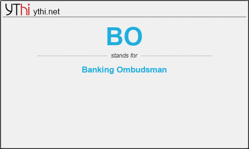 What does BO mean? What is the full form of BO?