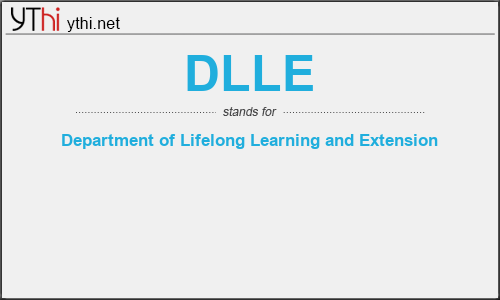 What does DLLE mean? What is the full form of DLLE?