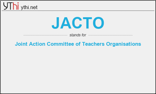 What does JACTO mean? What is the full form of JACTO?