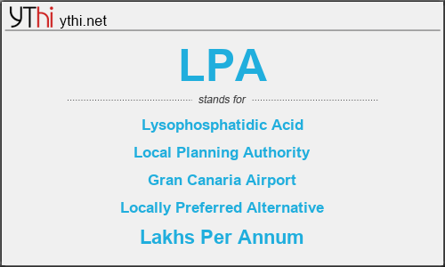 What does LPA mean? What is the full form of LPA?