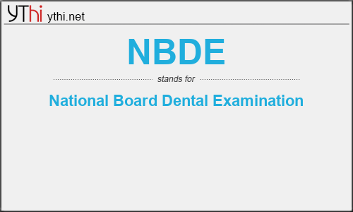 What does NBDE mean? What is the full form of NBDE?