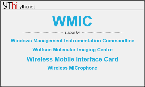 What does WMIC mean? What is the full form of WMIC?