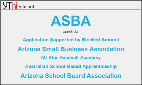 What does ASBA mean? What is the full form of ASBA?