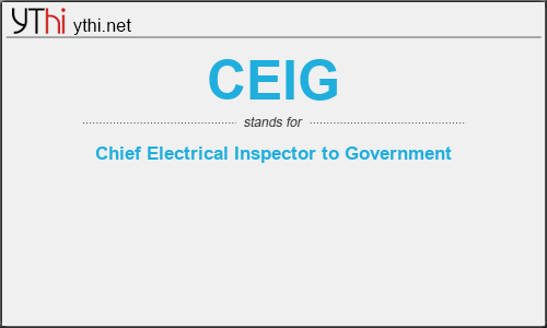 What does CEIG mean? What is the full form of CEIG?