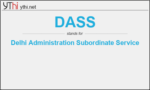 What does DASS mean? What is the full form of DASS?