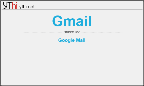 What does GMAIL mean? What is the full form of GMAIL?
