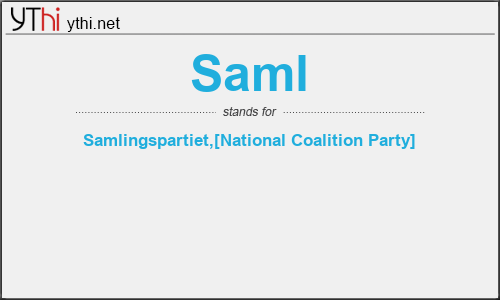 What does SAML mean? What is the full form of SAML?