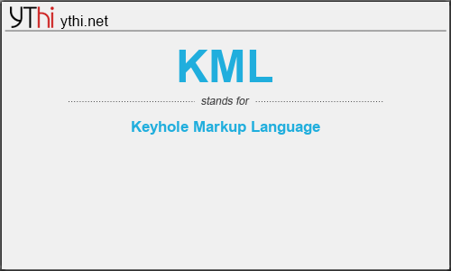 What does KML mean? What is the full form of KML?