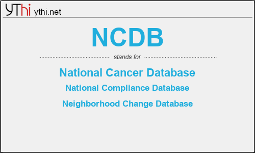 What does NCDB mean? What is the full form of NCDB?