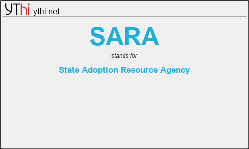 What does SARA mean? What is the full form of SARA?