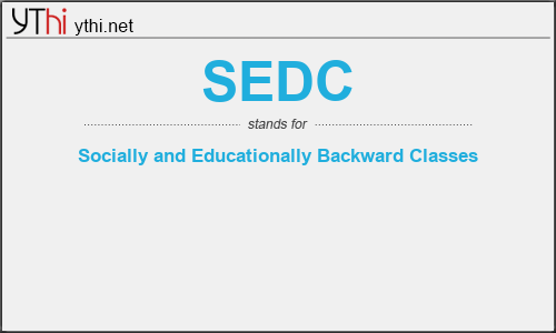 What does SEDC mean? What is the full form of SEDC?