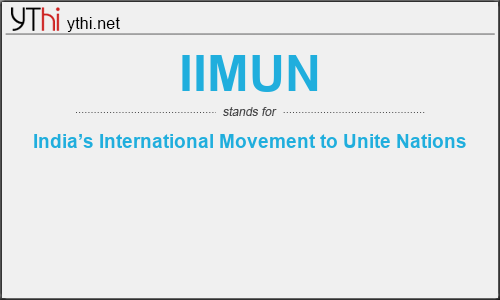 What does IIMUN mean? What is the full form of IIMUN?