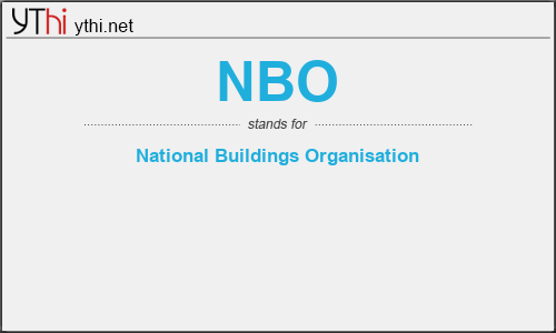 What does NBO mean? What is the full form of NBO?