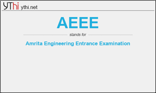 What does AEEE mean? What is the full form of AEEE?