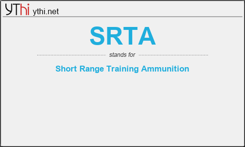 What does SRTA mean? What is the full form of SRTA?