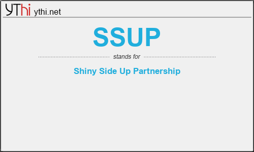 What does SSUP mean? What is the full form of SSUP?