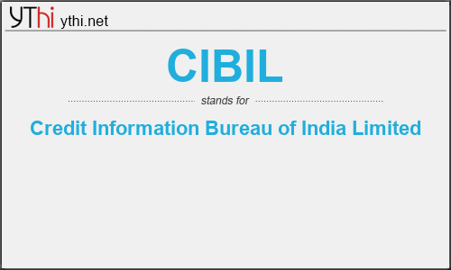 What does CIBIL mean? What is the full form of CIBIL?