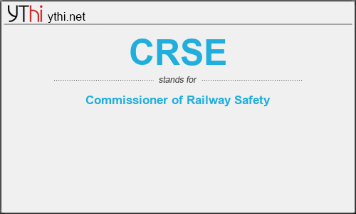What does CRSE mean? What is the full form of CRSE?