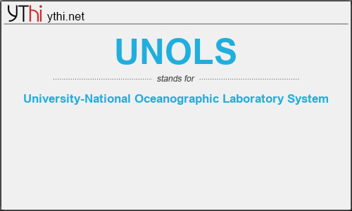 What does UNOLS mean? What is the full form of UNOLS?