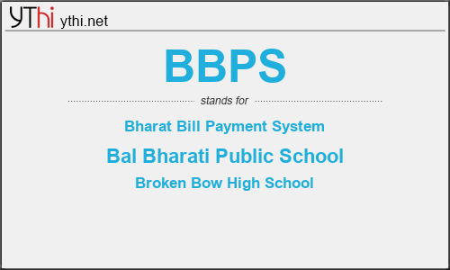 What does BBPS mean? What is the full form of BBPS?