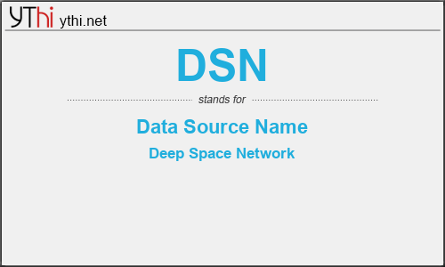 What does DSN mean? What is the full form of DSN?