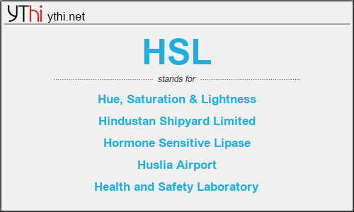 What does HSL mean? What is the full form of HSL?