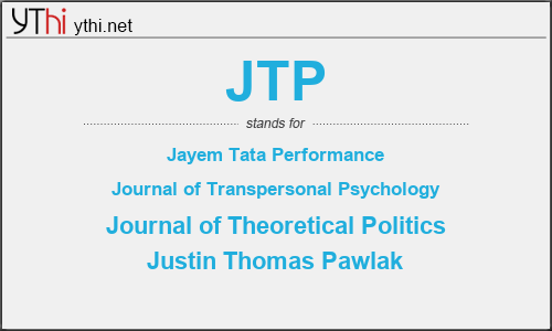 What does JTP mean? What is the full form of JTP?