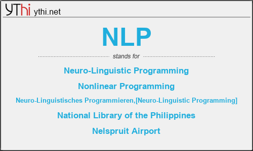 What does NLP mean? What is the full form of NLP?