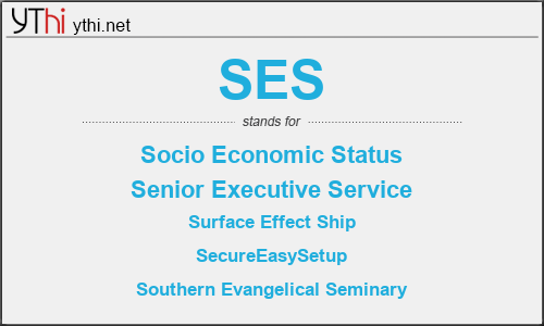 What does SES mean? What is the full form of SES?