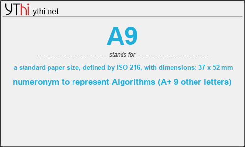 What does A9 mean? What is the full form of A9?