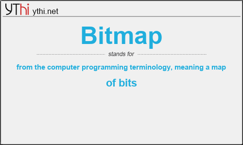 What does BITMAP mean? What is the full form of BITMAP?