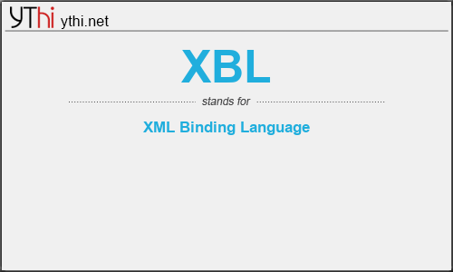 What does XBL mean? What is the full form of XBL?