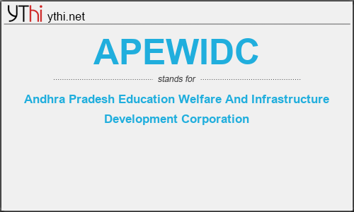 What does APEWIDC mean? What is the full form of APEWIDC?