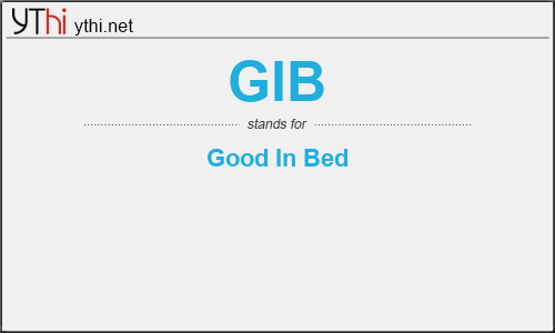 What does GIB mean? What is the full form of GIB?