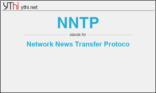 What does NNTP mean? What is the full form of NNTP?