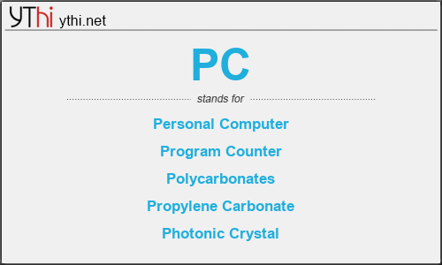 What does PC mean? What is the full form of PC?