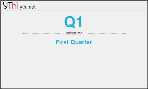 What does Q1 mean? What is the full form of Q1?