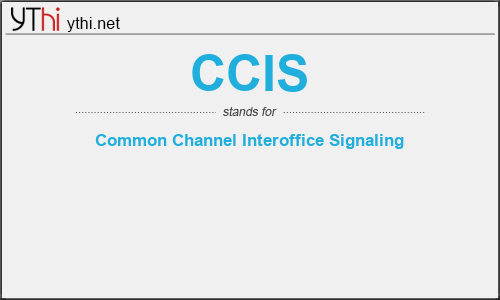 What does CCIS mean? What is the full form of CCIS?