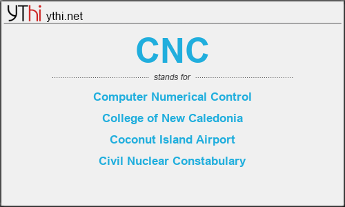 What does CNC mean? What is the full form of CNC?